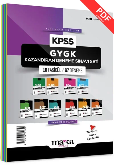 2025 KPSS GYGK Kazandıran Deneme Sınavı Seti 10 Fasikül 67 Deneme Marka Yayınları