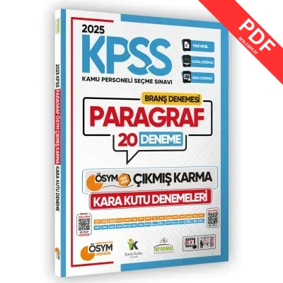 2025 KPSS Lisans Paragraf 20li Deneme Sınavı ÖSYM Çıkmış Soru Havuzu Video ve PDF Çözümlü