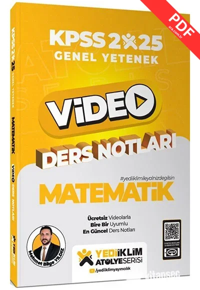 Dijital Hoca 2025 KPSS Genel Yetenek Kahin Matematik Tamamı Çözümlü Soru Bankası