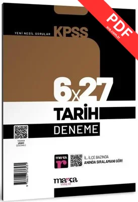 2025 KPSS Tarih 6x27 Deneme Tamamı Video Çözümlü PDF indir