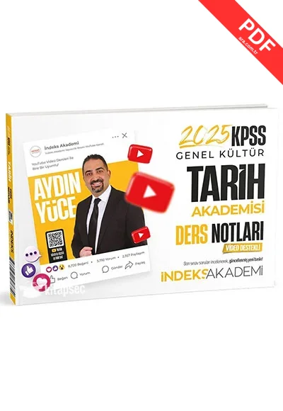 2025 KPSS Tarih Akademisi Video Ders Notları İndeks Akademi Yayıncılık