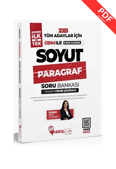2025 KPSS TYT ALES DGS Soyut Paragraf Soru Bankası Video Çözümlü Hoca Kafası Yayınları