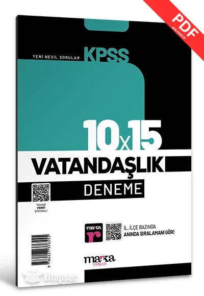 2025 KPSS Vatandaşlık 10x15 Deneme Tamamı Video Çözümlü Marka Yayınları