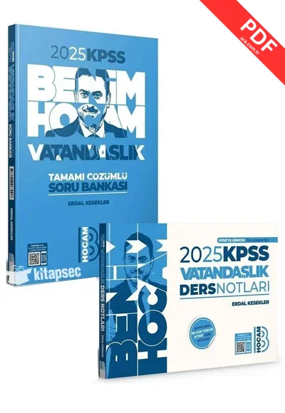 2025 KPSS Vatandaşlık Ders Notları Soru Bankası 2 li Set Benim Hocam Yayınları