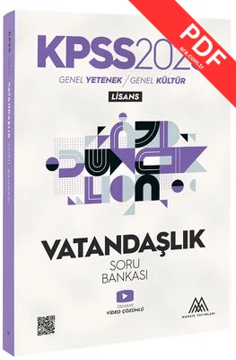 2025 KPSS Vatandaşlık Soru Bankası Genel Yetenek Genel Kültür Lisans