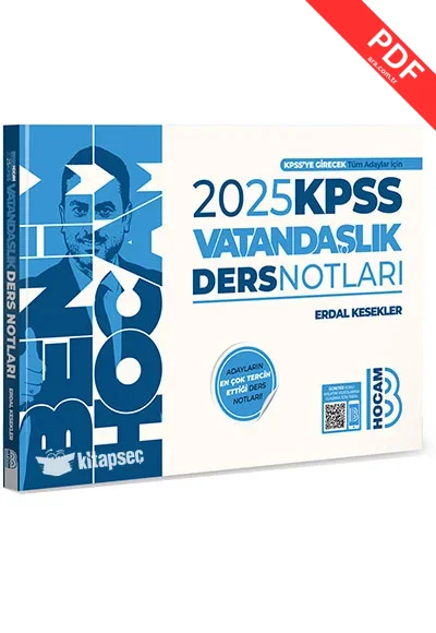 2025 KPSS Vatandaşlık Video Ders Notları Benim Hocam Yayınları