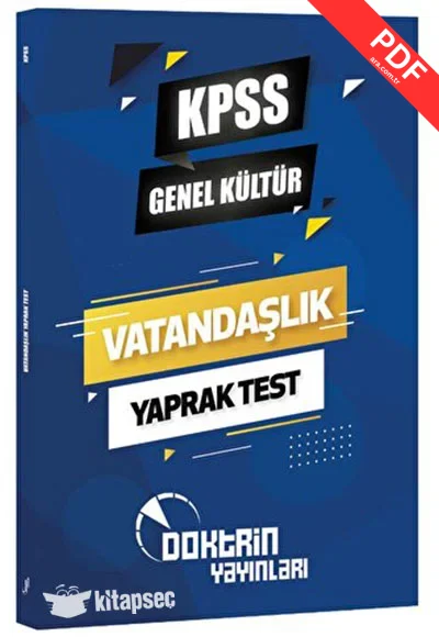 2025 KPSS Vatandaşlık Yaprak Test Doktrin Yayınları