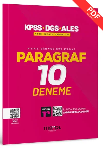 2025 KPSS-DGS-ALES Paragraf 10 Deneme Tamamı Video Çözümlü Marka Yayınları