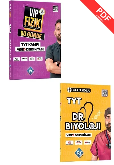 2025 Kr Akademi Barış VIP Fizik 50 Günde TYT Kampı Video Ders Kitabı - Hoca TYT Dr. Biyoloji Video Kamp Defteri