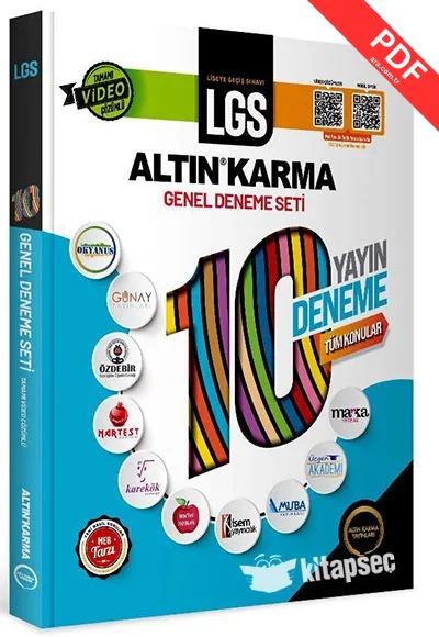 2025 LGS 8. Sınıf 10 Farklı Yayın 10 Deneme Tüm Konular Sorular Tamamı Video Çözümlü Altın Karma