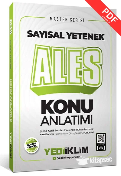 2025 Master Serisi ALES Sayısal Yetenek Konu Anlatımı Yediiklim Yayınları
