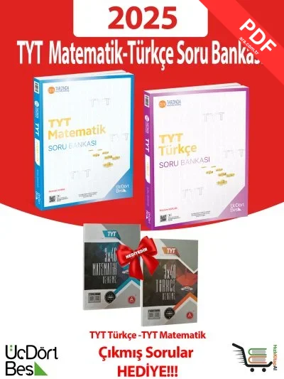 2025 Model TYT Matematik ve TYT Türkçe Soru bankası Çıkmış Sorular Denemesi Hediyeli