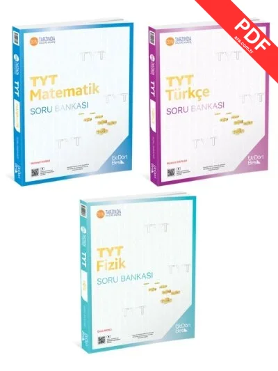2025 MODEL TYT TÜRKÇE+FİZİK+MATEMATİK SORU BANKASI ÜÇDÖRTBEŞ YAYINLARI