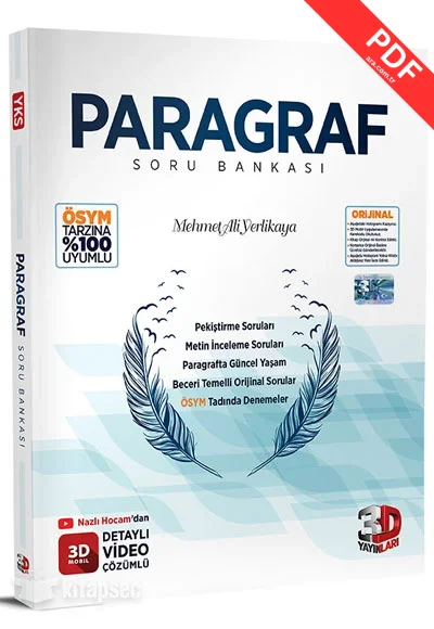 2025 Gamze Hoca Türkçenin Matematiği Tüm Sınavlar İçin Paragraf Video Ders Kitabı-3D Paragraf Soru Bankası Seti