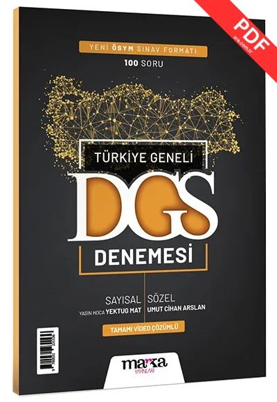 2025 Türkiye Geneli Sayısal Sözel Yeni Sınav Müfredatına Uygun Dgs Deneme Marka Yayınları