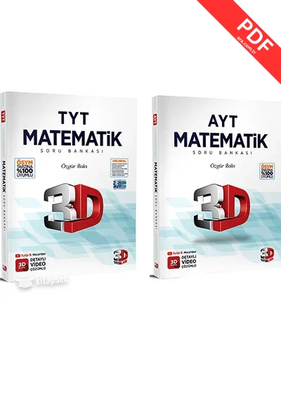 2025 TYT AYT 3D Matematik Tamamı Video Çözümlü Soru Bankası Seti 3D Yayınları