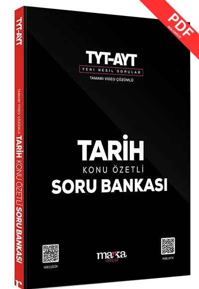 2025 TYT AYT Tarih Konu Özetli Yeni Nesil Soru Bankası Tamamı Video Çözümlü Marka Yayınları