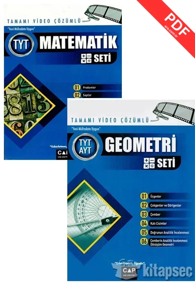 2025 TYT Matematik Barış Video Ders Kitabı-Mert Hoca TYT 70 Günde Matematik Soru Bankası Seti