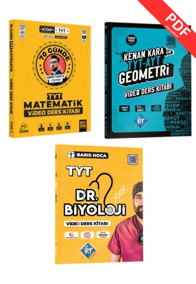 2025 TYT MERT HOCA MATEMATİK  , 2025 KENAN KARA GEOMETRİ  SORU BANKASI VE  VİDEO DERS KİTABI SETİ
