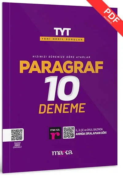 2025 TYT Paragraf 10 Deneme Tamamı Video Çözümlü Marka Yayınları