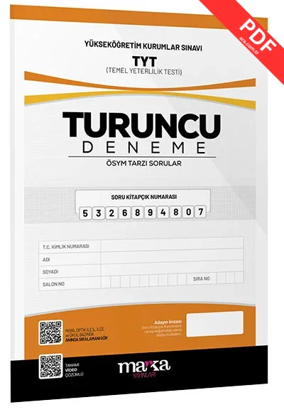2025 TYT Yeni Nesil Turuncu Deneme Tamamı Video Çözümlü Marka Yayınları