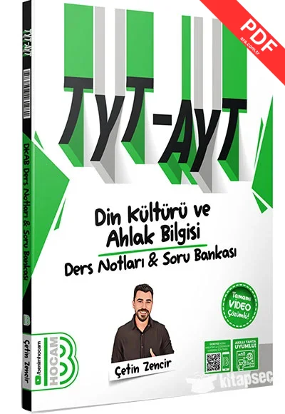 2025 TYT-AYT Din Kültürü ve Ahlak Bilgisi Ders Notları ve Tamamı Video Çözümlü Soru Bankası Benim Hocam Yayınları
