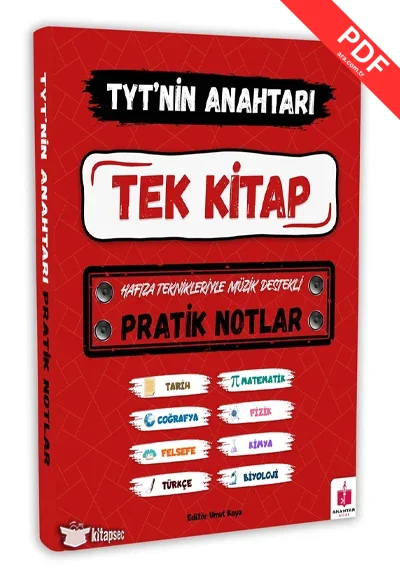 2025 TYT`nin Anahtarı Tüm Dersler Tek Kitap Hafıza Teknikleriyle Müzik Destekli Pratik Notlar Anahtar Kitap