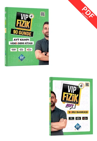 2025 VİP AYT Fizik Soru Bankası ve 90 Günde AYT Kampı Fizik Video Ders Kitabı Seti KR Akademi