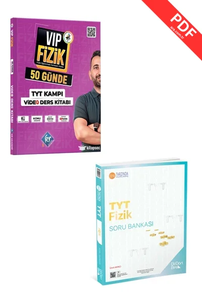 2025 Vip Fizik 50 Günde TYT kampı Video Ders Kitabı - Vip Fizik TYT Soru Bankası GÜNCEL ÜRÜN