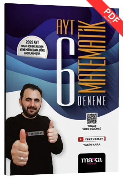 2025 Yeni Müfredat AYT Matematik 6 Deneme Tamamı Video Çözümlü Deprem müfredatına Uygun Marka Yayınları
