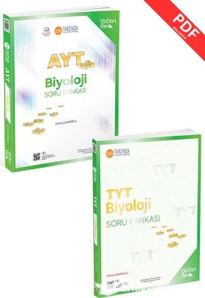 2025 YKS TYT AYT Biyoloji Soru Bankası 2 li Set - Erdinç Çakıroğlu Üç Dört Beş Yayınları
