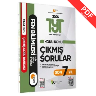 2025 YKS-TYT FEN Bilimleri Karakutu Konu Konu Çıkmış Soru Bankası ÖSYM Son 7 Yıl Dijital Çözümlü