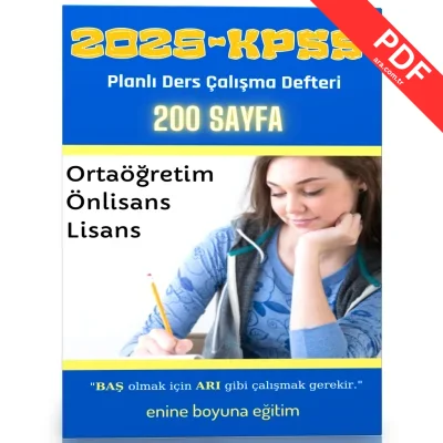 2025-KPSS Planlı Ders Çalışma Defteri 200 Sayfa