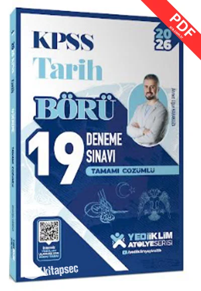 2026 KPSS Börü Tarih Tamamı Çözümlü 19 Deneme Sınavı Yediiklim Yayınları