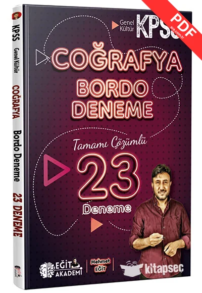 2026 KPSS Coğrafya Bordo 23 Deneme Çözümlü Eğit Akademi