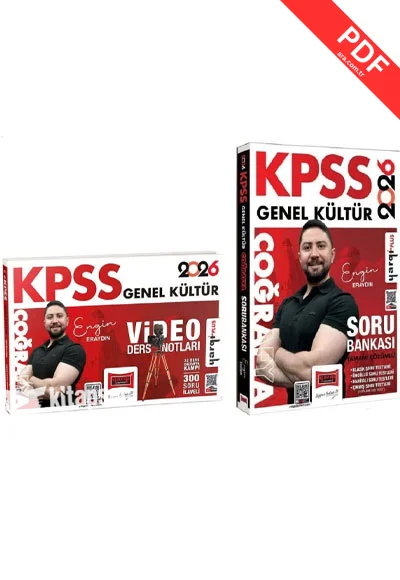 2026 KPSS Coğrafya Video Ders Notları + Soru Bankası 2 li Set Engin Eraydın Yargı Yayınları