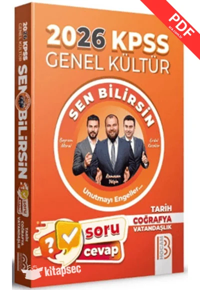 2026 KPSS Genel Kültür Sen Bilirsin Tarih-Coğrafya-Vatandaşlık Soru Cevap Kitabı Benim Hocam Yayınları