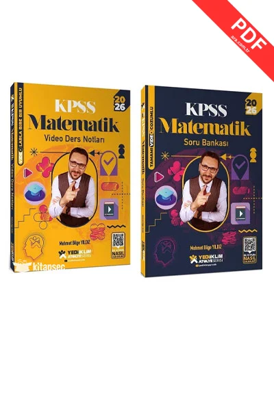 2026 KPSS Matematik Atölye Video Ders Notları + Soru Bankası 2 li Set - Mehmet Bilge Yıldız Yediiklim Yayınları