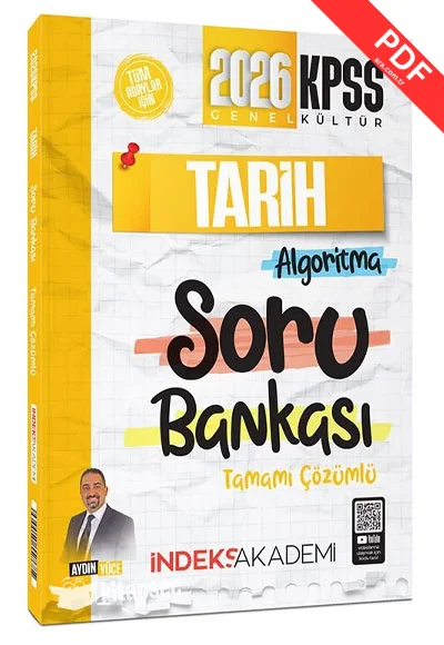 2026 KPSS Tarih Algoritma Soru Bankası Çözümlü Aydın Yüce İndeks Akademi Yayıncılık