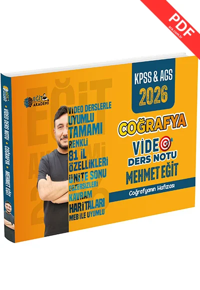 2026 MEB AGS KPSS Coğrafya Video Ders Notları Mehmet Eğit