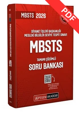 2026 Diyanet İşleri Başkanlığı Mesleki Bilgiler Seviye Tespit Sınavı MBSTS Tamamı Çözümlü Soru Banka