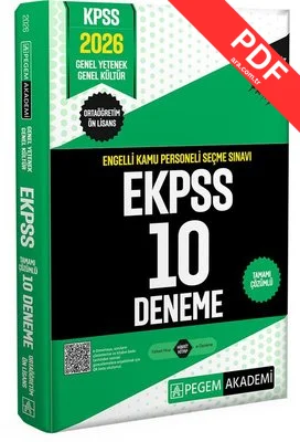 2026 E - KPSS Engelli Kamu Personeli Seçme Sınavı Tamamı Çözümlü 10 Deneme (Ortaöğretim - Ön Lisans)