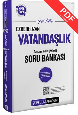 2026 KPSS Genel Yetenek Genel Kültür Ezberbozan Vatandaşlık Tamamı Video Çözümlü Soru Bankası