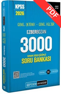 2026 KPSS Genel Yetenek Genel Kültür Ezberbozan 3000 Tamamı Video Çözümlü Soru Bankası