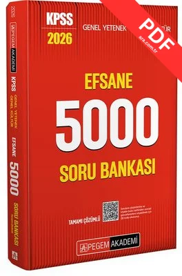 2026 KPSS Genel Yetenek Genel Kültür Efsane 5000 Tamamı Çözümlü Soru Bankası
