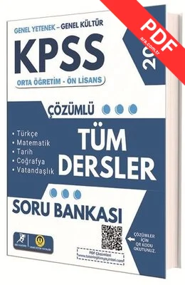 2026 KPSS Orta Öğretim Çözümlü Tüm Dersler Soru Bankası