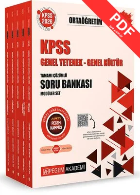 2026 KPSS Ortaöğretim Soru Bankası Modüler Set Genel Yetenek Genel Kültür Tamamı Çözümlü - 5 Kitap T