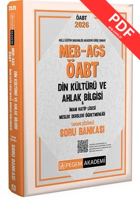 2026 MEB AGS ÖABT Din Kültürü ve Ahlak Bilgisi - İmam Hatip Lisesi Tam. Çöz. Soru Bankası
