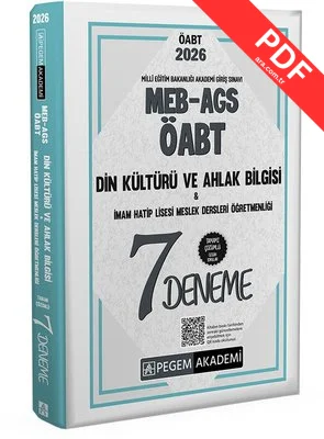 2026 MEB AGS ÖABT Din Kültürü ve Ahlak Bilgisi İmam Hatip Lisesi Meslek Dersleri Öğretmenliği Tamamı