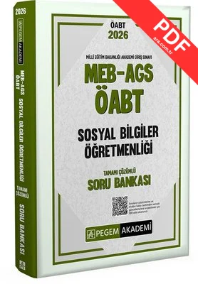 2026 MEB AGS ÖABT Sosyal Bilgiler Öğretmenliği Tamamı Çözümlü Soru Bankası
